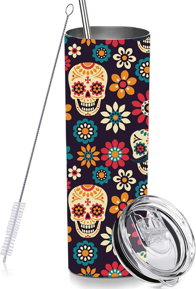 RNFENQS - sugar skull slippers womens