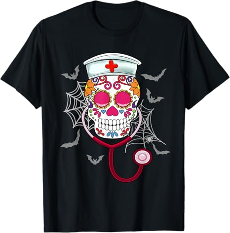 Dia De Los Muertos - sugar skull t-shirt womens