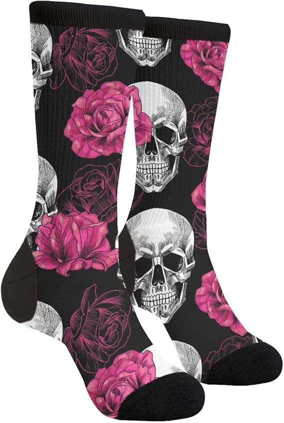 MINIOZE - sugar skull socks womens
