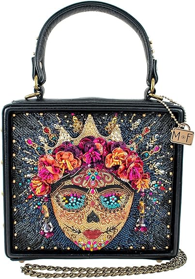 La Reina Top Handle Sugar Skull Handbag, Multicoloured - sugar skull handbags for sale