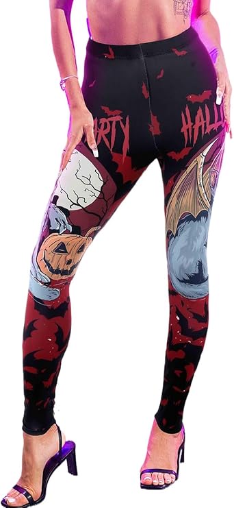 JEWEKY - sugar skull leggings for women