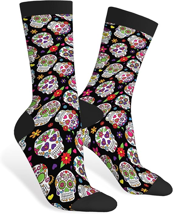 AOYEGO - sugar skull socks womens