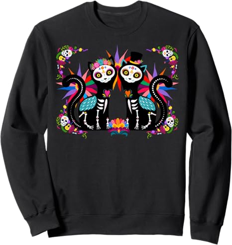 Dia De Los Muertos Sugar Skull Skeleton - sugar skull sweatshirt womens