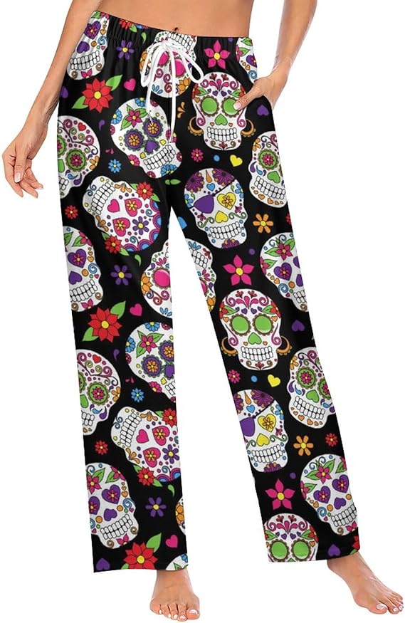 Ysidec - sugar skull leggings for women