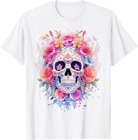De Los Muertos Apparel - sugar skull t-shirt womens