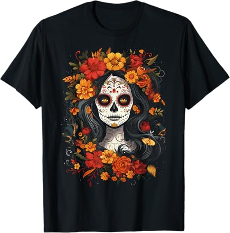 De Los Muertos Apparel - sugar skull t-shirt womens