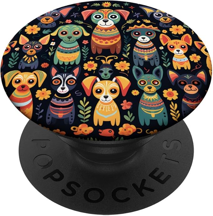 Sugar Skull Style Dogs Mexican Day of the Dead Festival PopSockets Standard PopGrip - sugar skull makeup kit