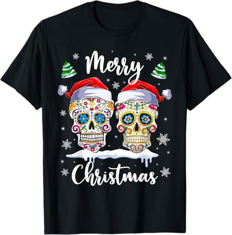 Christmas - sugar skull pajamas womens