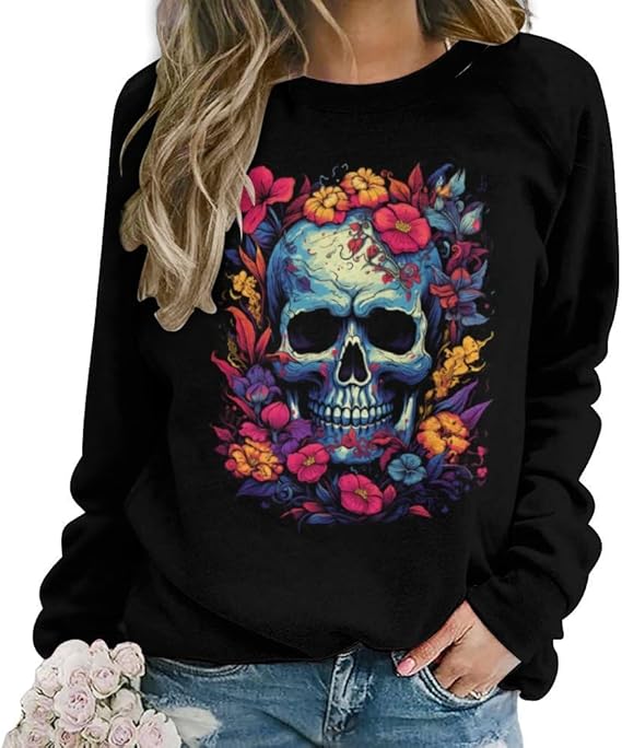 Lurhonp - sugar skull sweatshirt womens