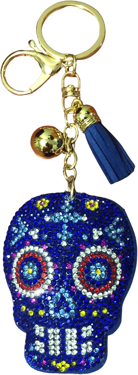 Rhinestone Keychains for Women and Girls, Bling Purse Charms, Birthday Gifts for Her, Backpack Key Chain, Bag Charms - sugar skull handbags for sale