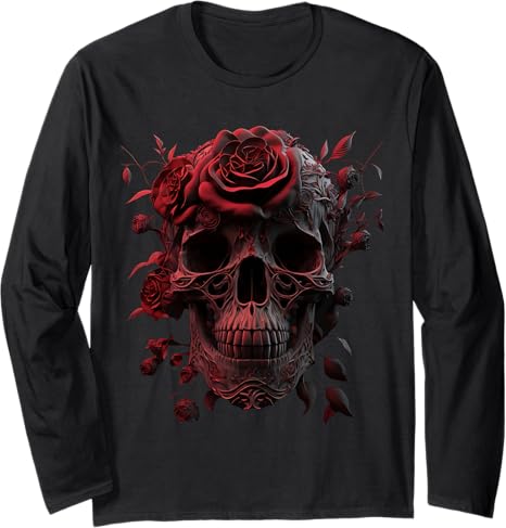 Skulls Apparel - sugar skull long sleeve shirt mens