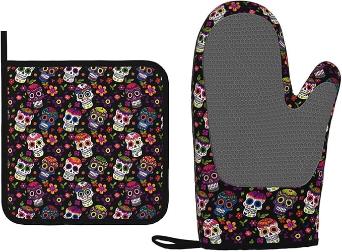 SHIRMDIY - sugar skull winter gloves