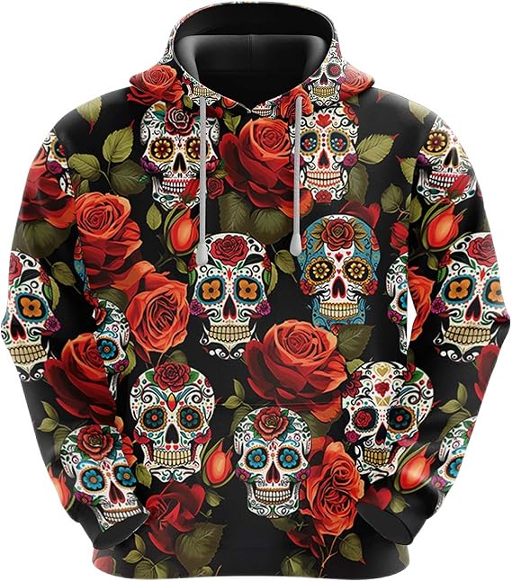 228CLOSET - sugar skull hoodie mens