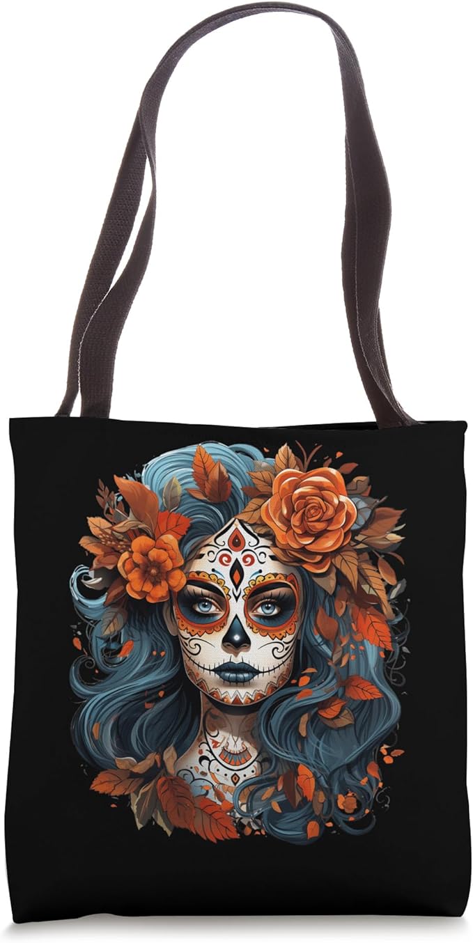 Day Of The Dead I Sugar Skull I Dia De Los Muertos Tote Bag - sugar skull handbags for sale