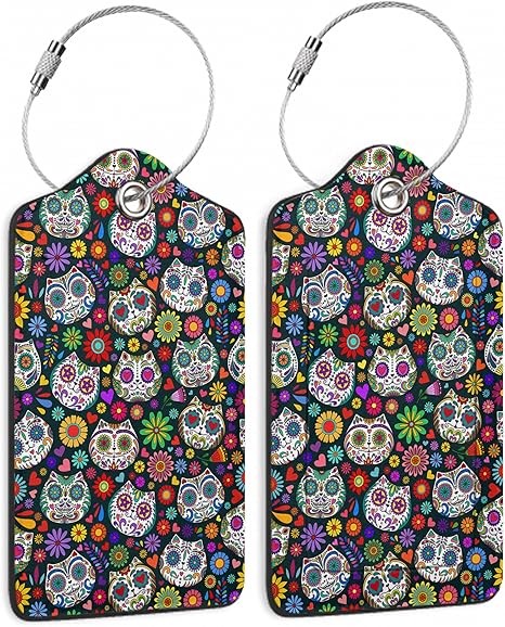 SKYDAWNY - sugar skull luggage set