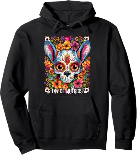 Dog Sugar Skull Shirt - sugar skull hoodie mens