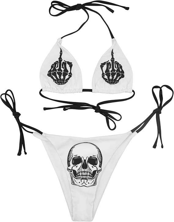 JUMISEE - sugar skull bikini set