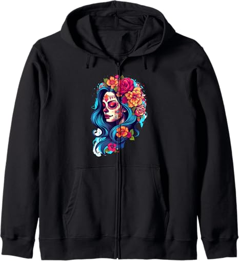 Utopia Sport Sugar Skulls Shop - sugar skull hoodie mens