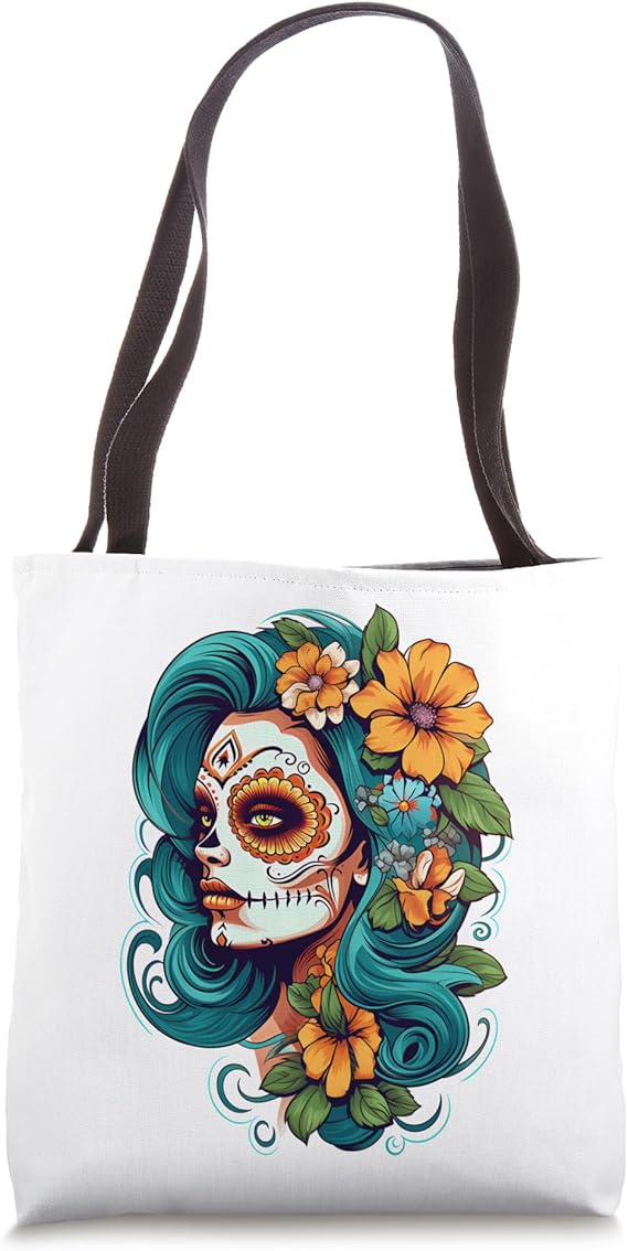Sugar Skull Catrina 1 Tote Bag - sugar skull handbags for sale