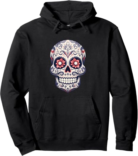 Dia De Muertos Sugar Skull Designs - sugar skull hoodie mens