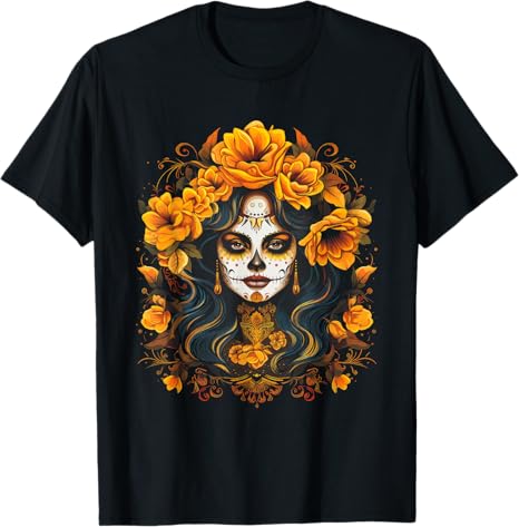 De Los Muertos Apparel - sugar skull t-shirt womens