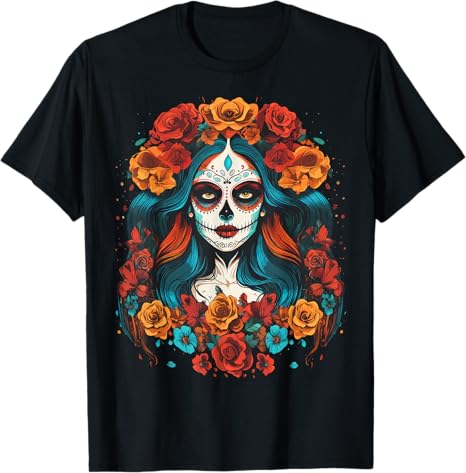 De Los Muertos Apparel - sugar skull t-shirt womens