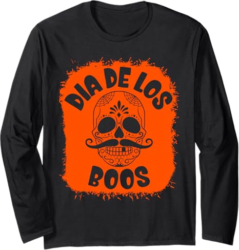 Halloween Sugar Skull Designs - sugar skull long sleeve shirt mens