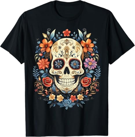De Los Muertos Apparel - sugar skull t-shirt womens