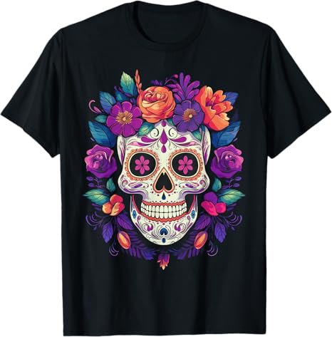 De Los Muertos Apparel - sugar skull t-shirt womens