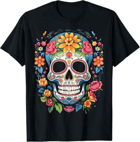 De Los Muertos Apparel - sugar skull t-shirt womens