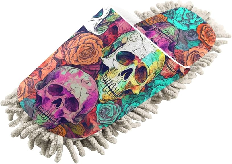 ZENWAWA - sugar skull slippers womens