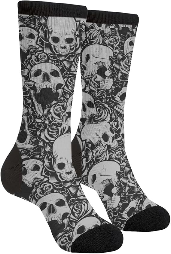 GJLNTRF - sugar skull socks womens