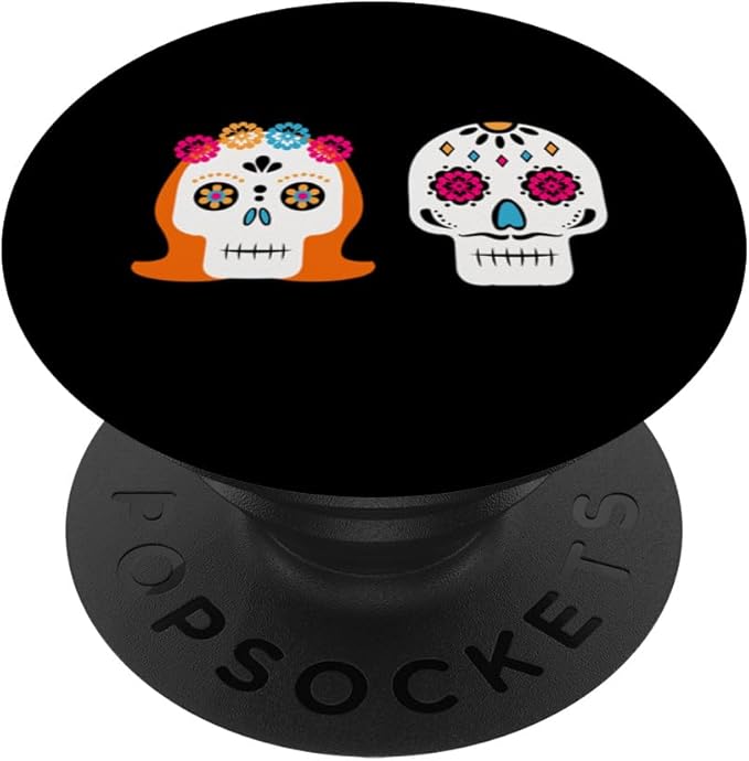 Dia De Los Muertos Sugar Skull Tattoo Calavera Couple PopSockets Standard PopGrip - sugar skull temporary tattoo
