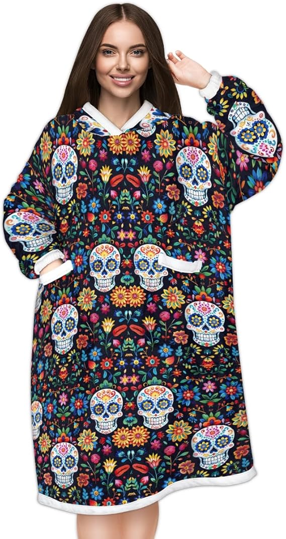 Pardick - sugar skull hoodie mens
