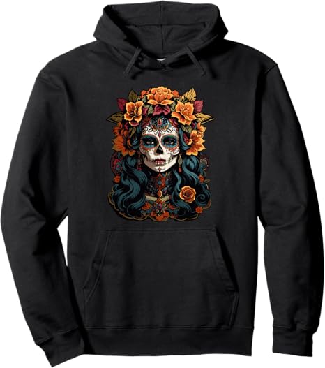 De Los Muertos Apparel - sugar skull sweatshirt womens