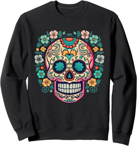 Dia de Los Muertos - Sugar Skull Tee - sugar skull sweatshirt womens