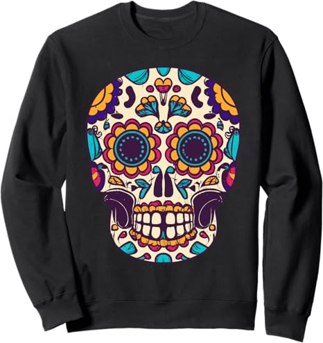 Dia de Los Muertos - Sugar Skull Tee - sugar skull sweatshirt womens