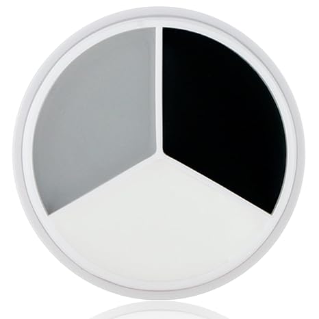 MEICOLY Black White Light Grey Face Body Paint Palette,Halloween Zombie Skeleton Makeup Face Paint,Clown Black White Makeup for Adults and Kids,Professional Body Paint Face Painting for SFX Cosplay - sugar skull makeup kit