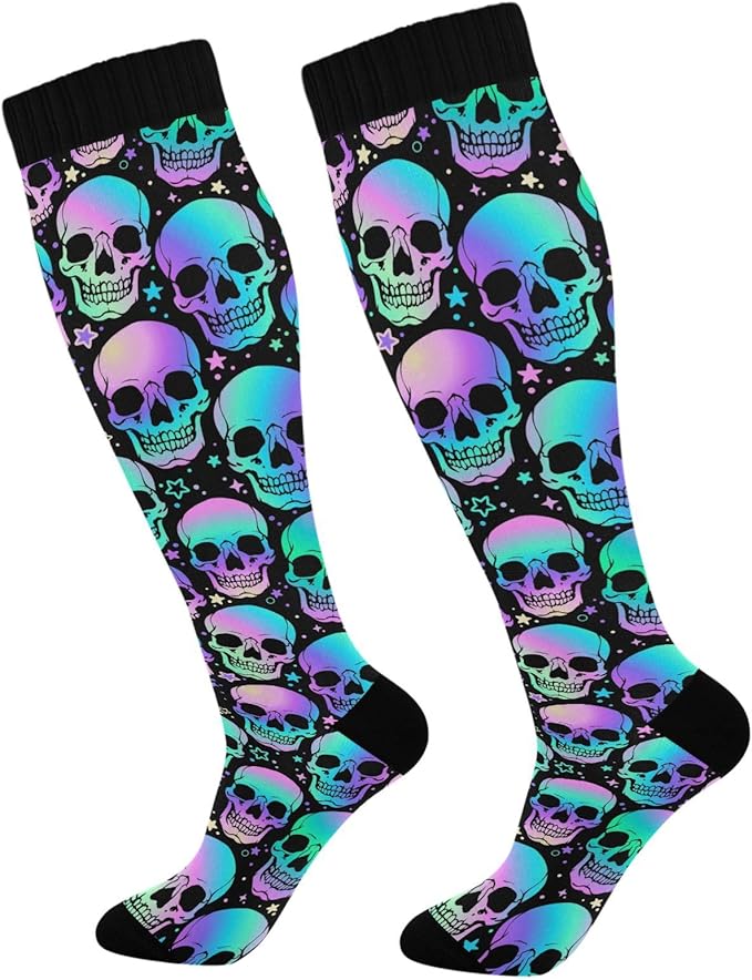 CZXW - sugar skull socks womens