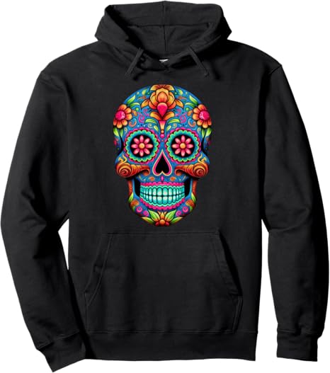 Sugar Skull Style - sugar skull hoodie mens