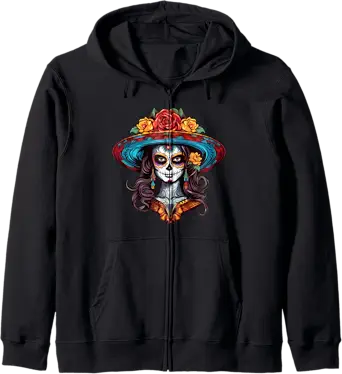 Sugar Skull Style - sugar skull hoodie mens