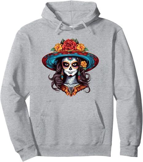 Sugar Skull Style - sugar skull hoodie mens