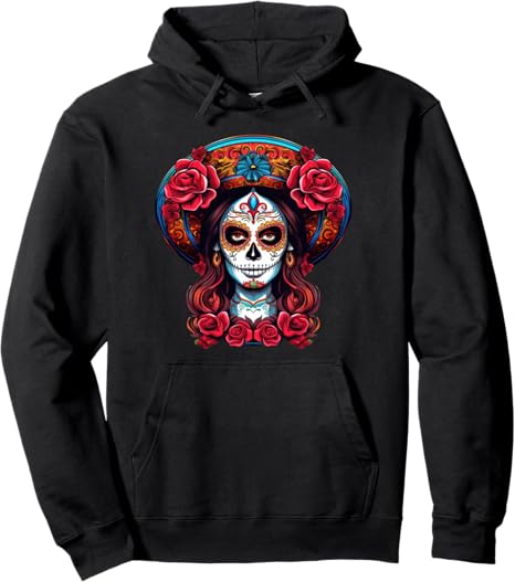 Sugar Skull Style - sugar skull hoodie mens