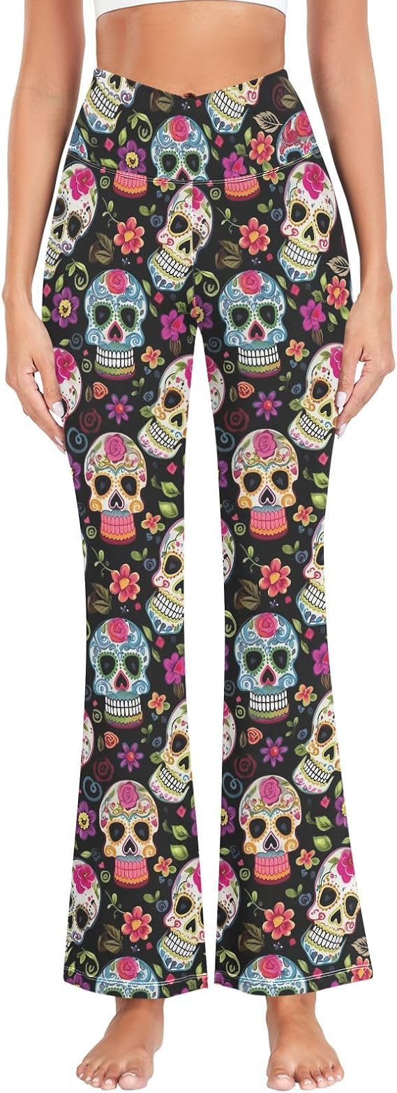 AMmao - sugar skull boots for women