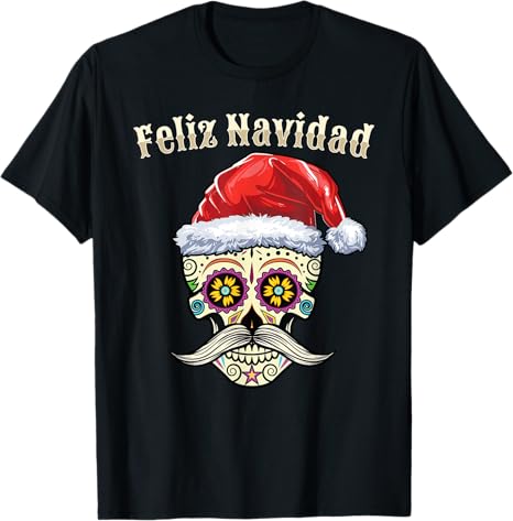 Christmas Tee - sugar skull t-shirt womens