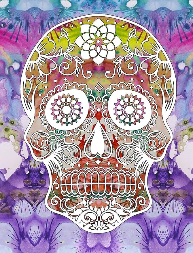 Sugar Skull Poster Print - Russo Collection Dean (18 x 24) - sugar skull poster print