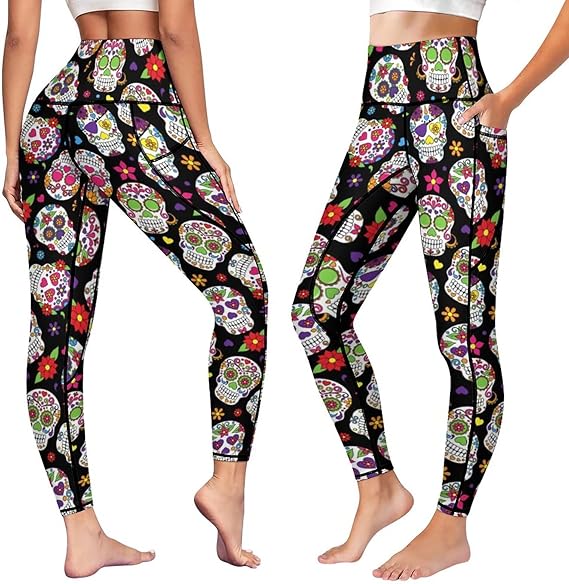 Muishi - sugar skull leggings for women
