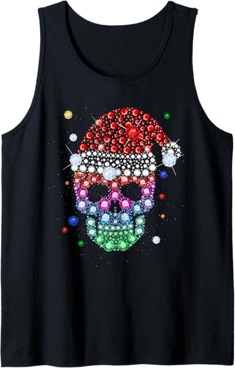 Sugar Skull Santa Hat Merry Christmas - sugar skull beanie