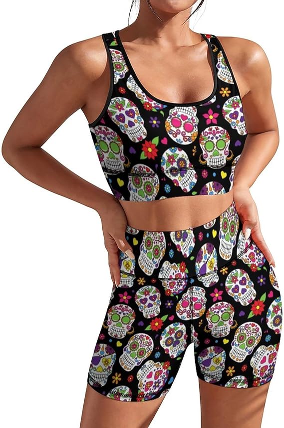 Muishi - sugar skull leggings for women