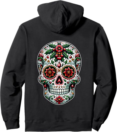 Mexican Xmas Sugar Skull Matching Designs Idea - sugar skull beanie